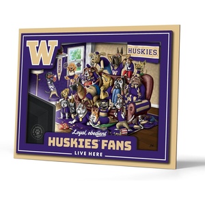 image:imageYouTheFan Officiallylicensed NCAA Purebred 3D Wall Art  Humorous original handdrawn cartoon artwork multilayer funny gift indoor team decorWashington Huskies