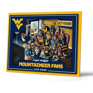 image:imageYouTheFan Officiallylicensed NCAA Purebred 3D Wall Art  Humorous original handdrawn cartoon artwork multilayer funny gift indoor team decorWest Virginia Mountaineers