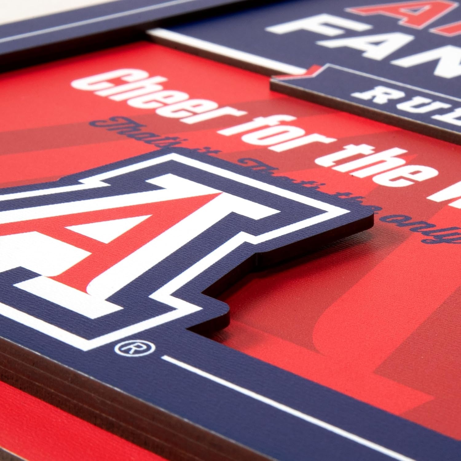 image:imageYouTheFan Officiallylicensed NCAA Tide Fan Rules Wall Art multiple layers humorous team artwork sports fan motto showcases funny rules indoor decorArizona Wildcats
