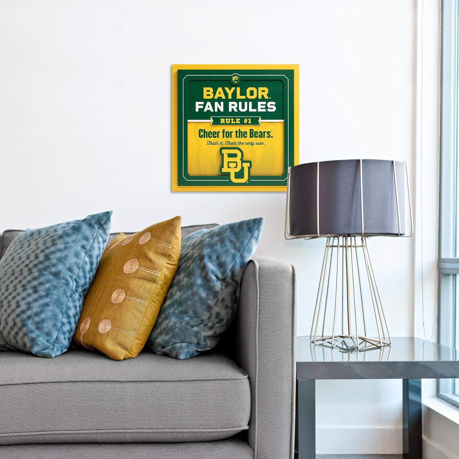 image:imageYouTheFan Officiallylicensed NCAA Tide Fan Rules Wall Art multiple layers humorous team artwork sports fan motto showcases funny rules indoor decorBaylor Bears