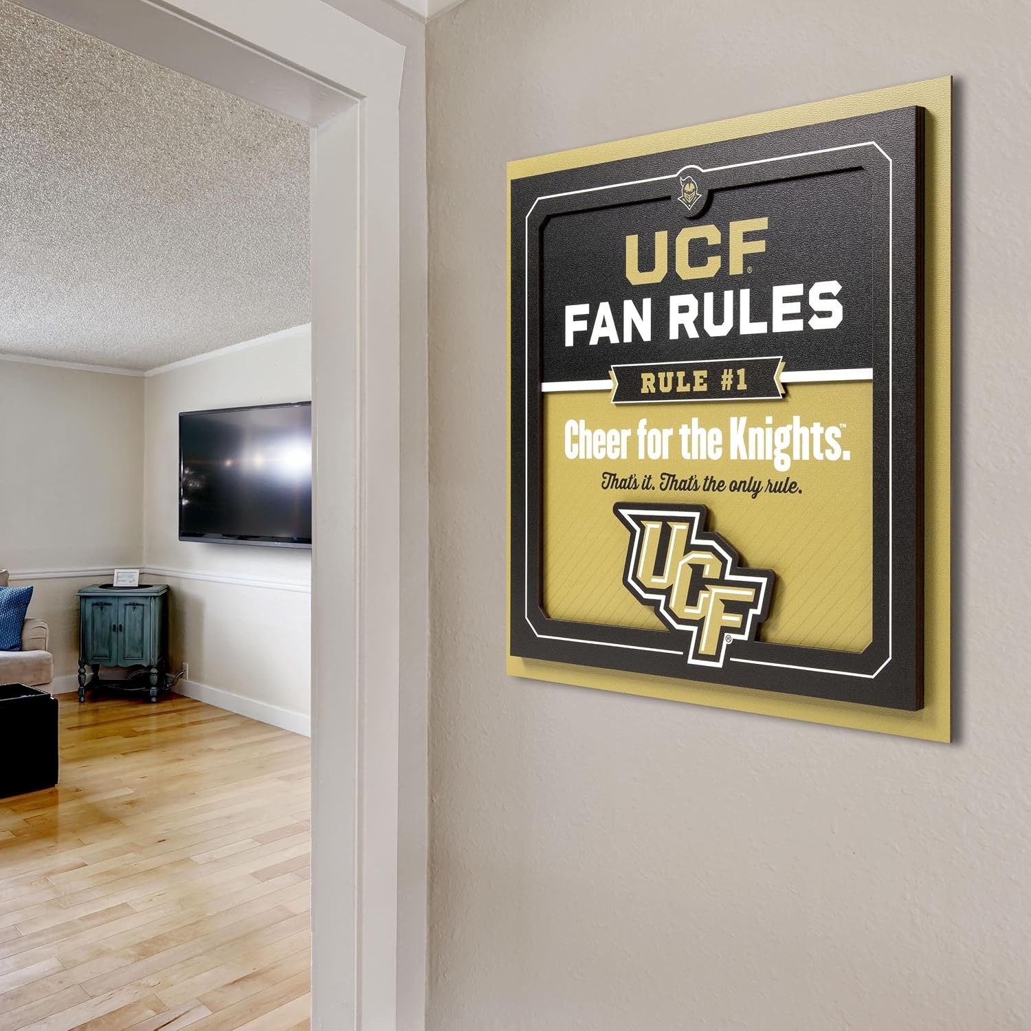 image:imageYouTheFan Officiallylicensed NCAA Tide Fan Rules Wall Art multiple layers humorous team artwork sports fan motto showcases funny rules indoor decorCentral Florida Knights