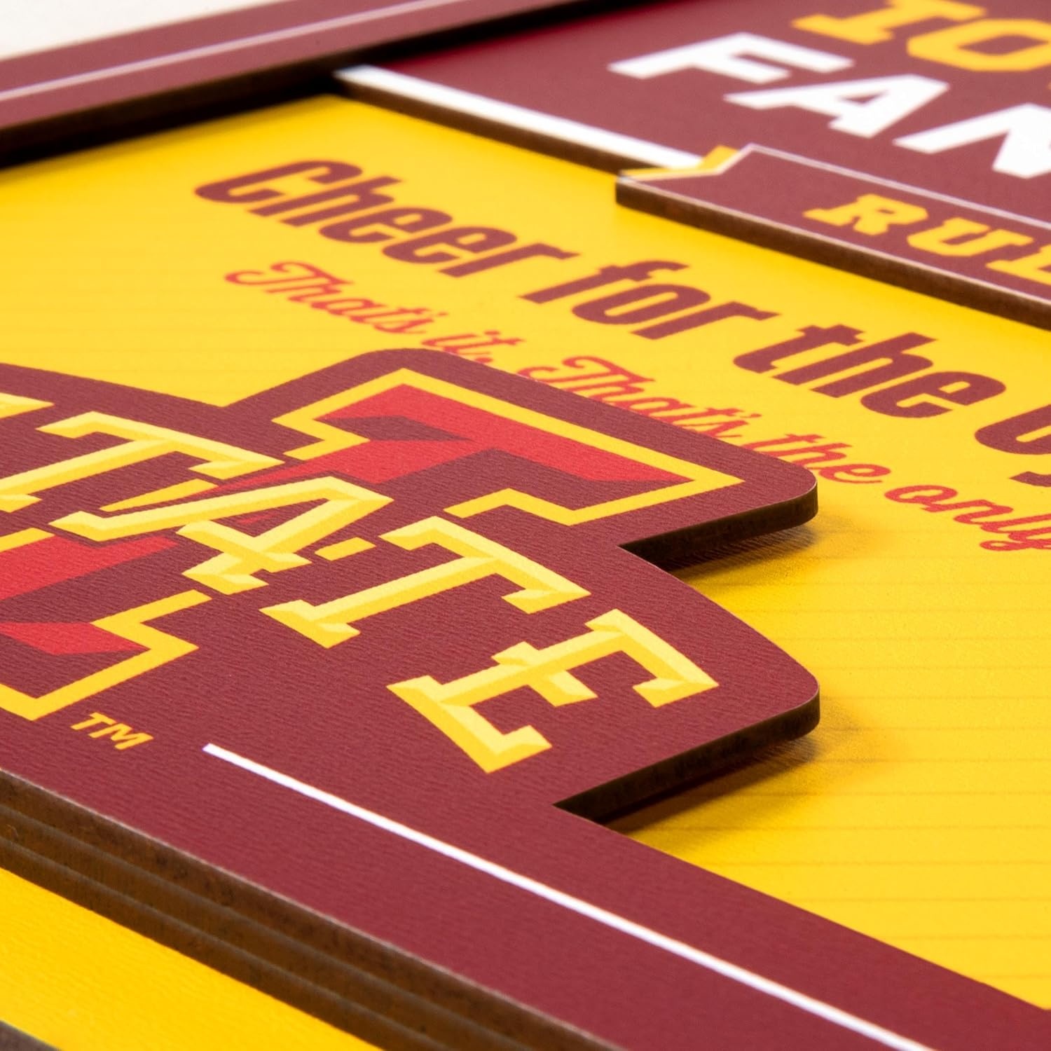 image:imageYouTheFan Officiallylicensed NCAA Tide Fan Rules Wall Art multiple layers humorous team artwork sports fan motto showcases funny rules indoor decorIowa State Cyclones