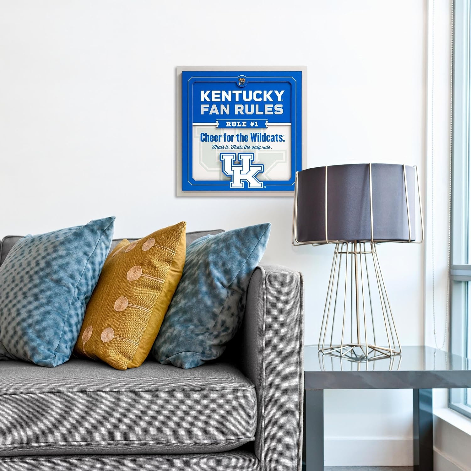 image:imageYouTheFan Officiallylicensed NCAA Tide Fan Rules Wall Art multiple layers humorous team artwork sports fan motto showcases funny rules indoor decorKentucky Wildcats