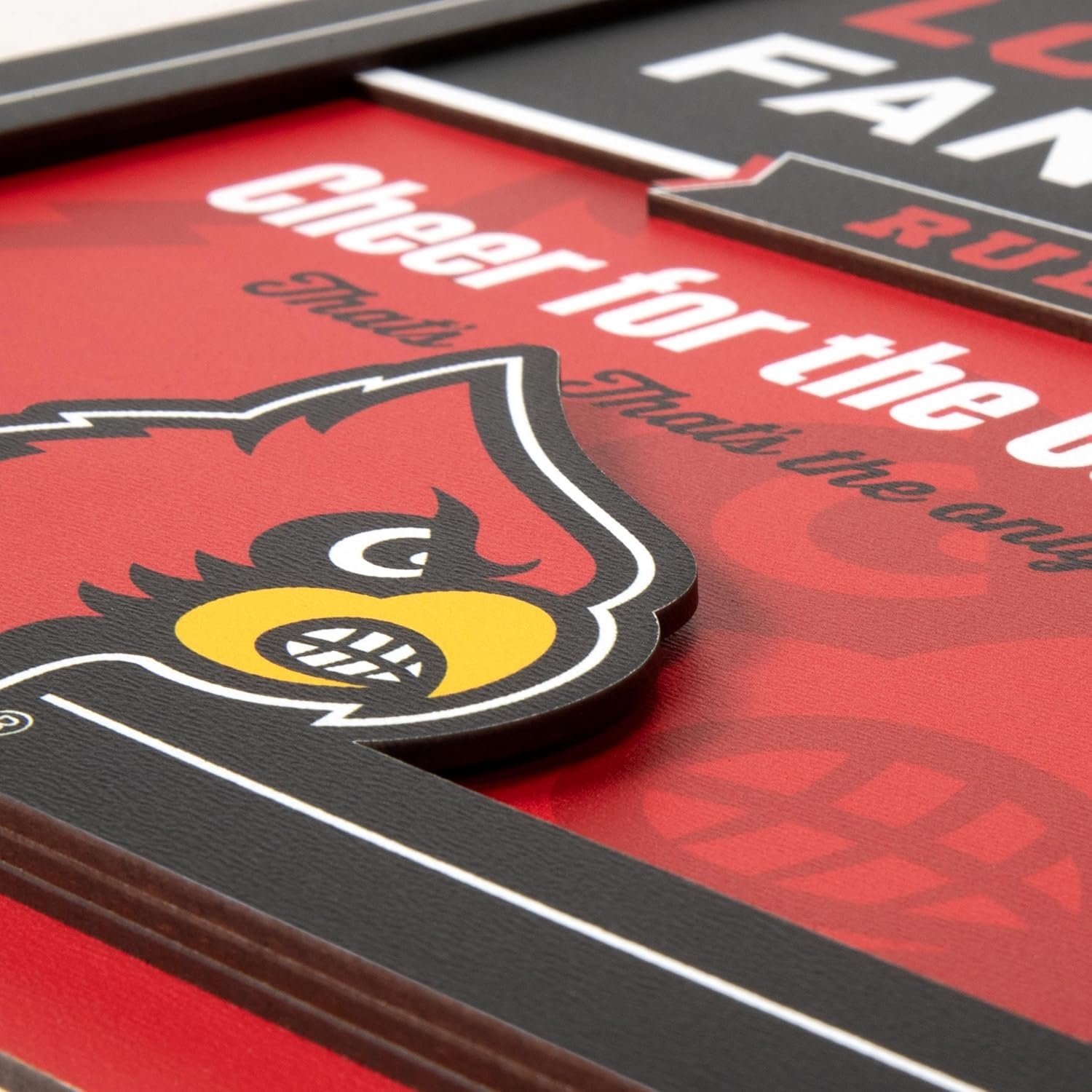 image:imageYouTheFan Officiallylicensed NCAA Tide Fan Rules Wall Art multiple layers humorous team artwork sports fan motto showcases funny rules indoor decorLouisville Cardinals