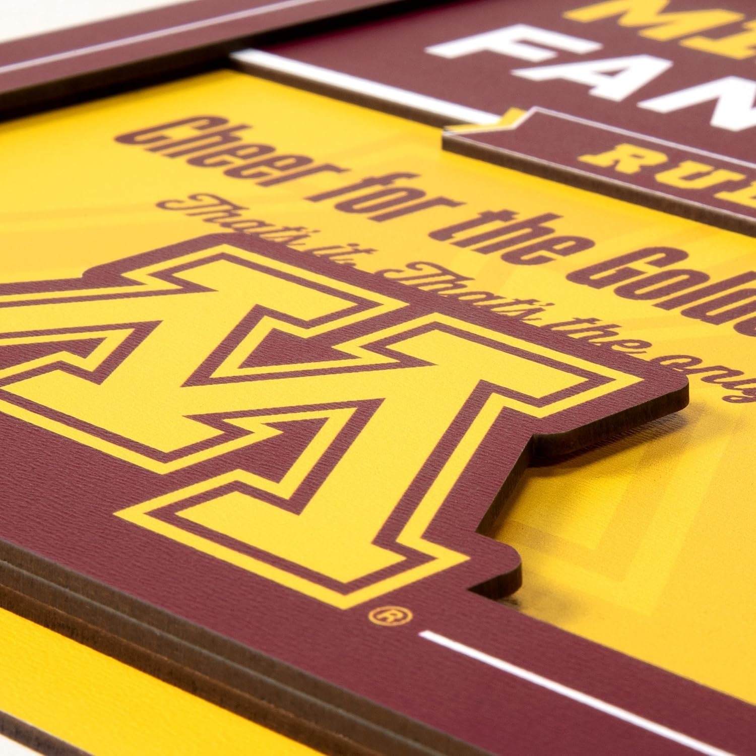 image:imageYouTheFan Officiallylicensed NCAA Tide Fan Rules Wall Art multiple layers humorous team artwork sports fan motto showcases funny rules indoor decorMinnesota Golden Gophers