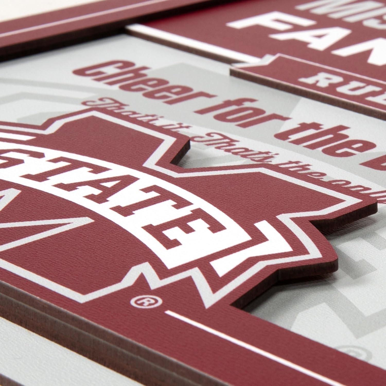image:imageYouTheFan Officiallylicensed NCAA Tide Fan Rules Wall Art multiple layers humorous team artwork sports fan motto showcases funny rules indoor decorMississippi State Bulldogs