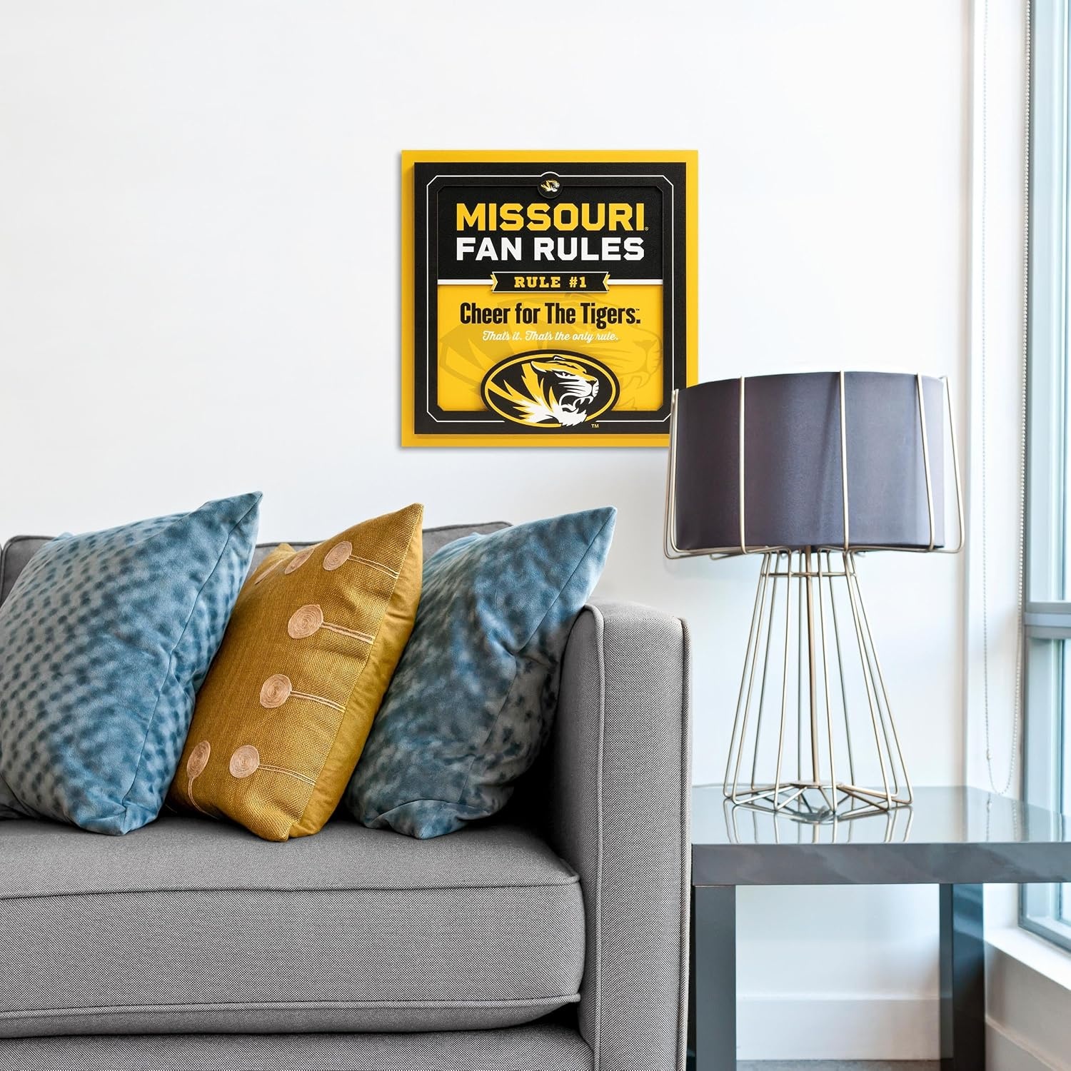 image:imageYouTheFan Officiallylicensed NCAA Tide Fan Rules Wall Art multiple layers humorous team artwork sports fan motto showcases funny rules indoor decorMissouri Tigers