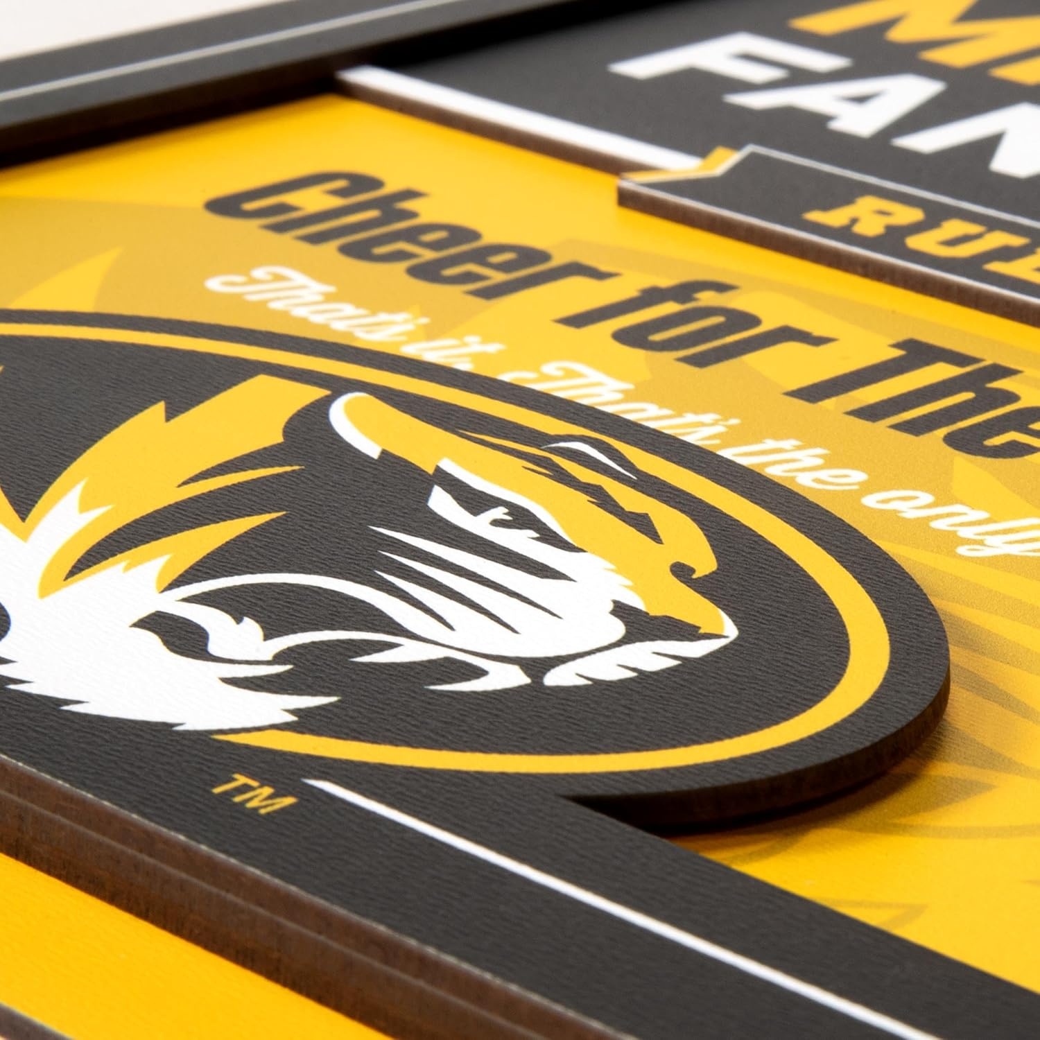 image:imageYouTheFan Officiallylicensed NCAA Tide Fan Rules Wall Art multiple layers humorous team artwork sports fan motto showcases funny rules indoor decorMissouri Tigers