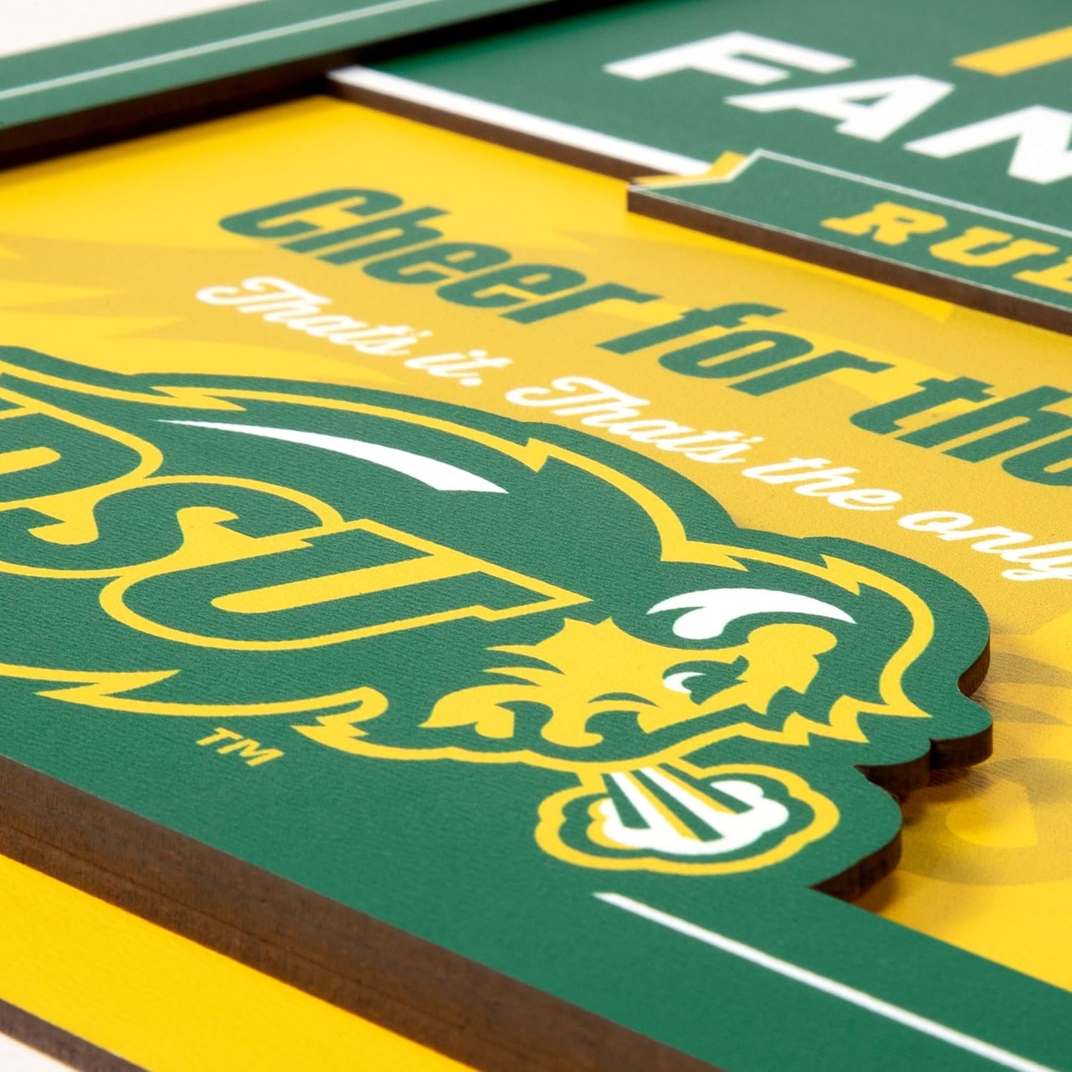image:imageYouTheFan Officiallylicensed NCAA Tide Fan Rules Wall Art multiple layers humorous team artwork sports fan motto showcases funny rules indoor decorNorth Dakota State Bison