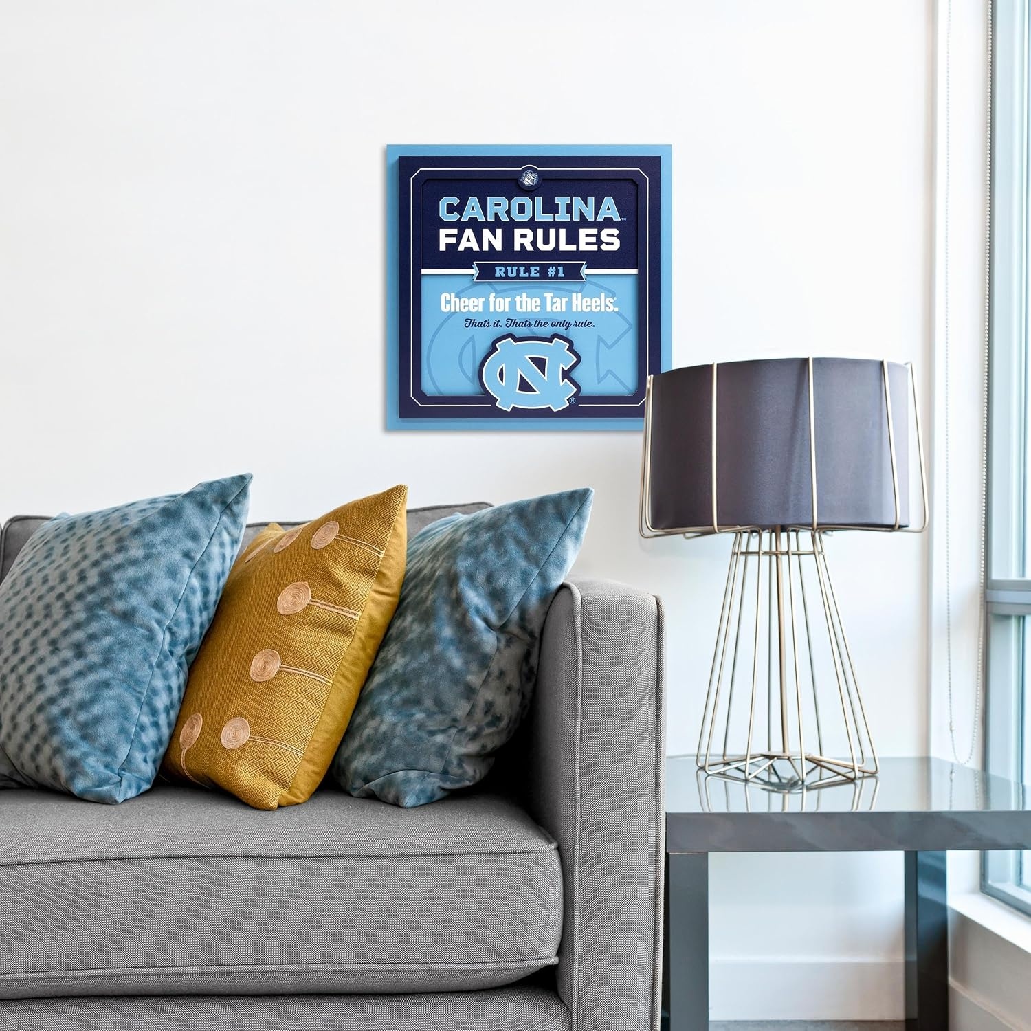 image:imageYouTheFan Officiallylicensed NCAA Tide Fan Rules Wall Art multiple layers humorous team artwork sports fan motto showcases funny rules indoor decorNorth Carolina Tar Heels