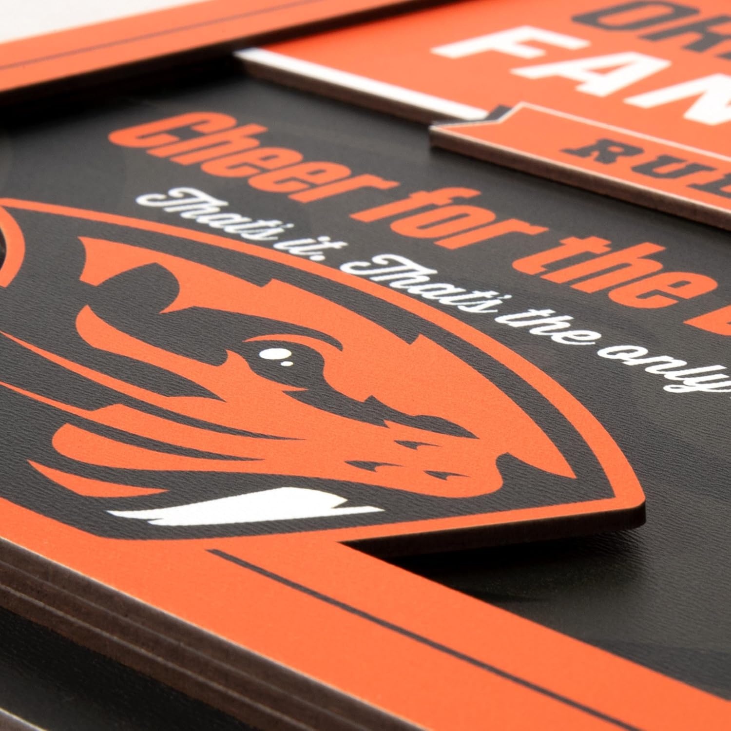 image:imageYouTheFan Officiallylicensed NCAA Tide Fan Rules Wall Art multiple layers humorous team artwork sports fan motto showcases funny rules indoor decorOregon State Beavers