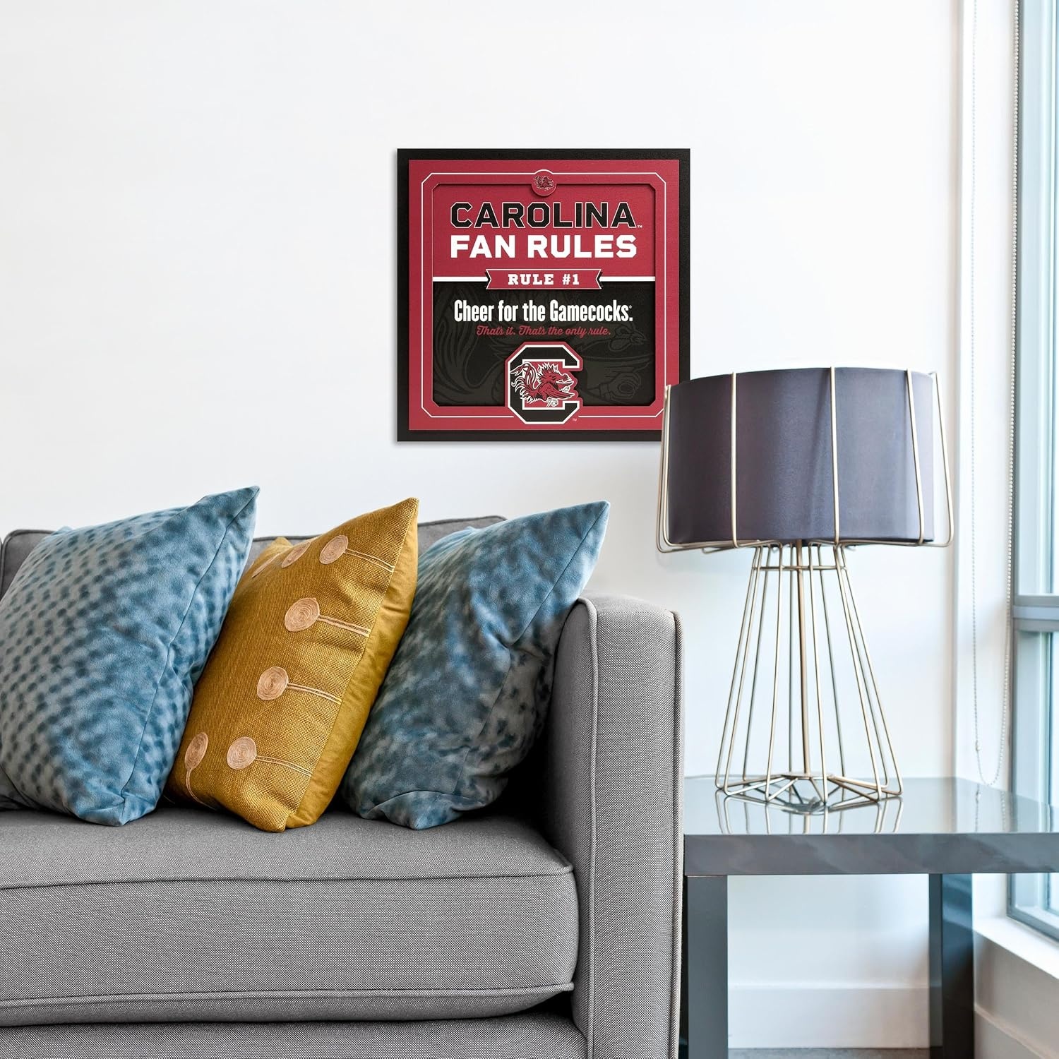 image:imageYouTheFan Officiallylicensed NCAA Tide Fan Rules Wall Art multiple layers humorous team artwork sports fan motto showcases funny rules indoor decorSouth Carolina Gamecocks