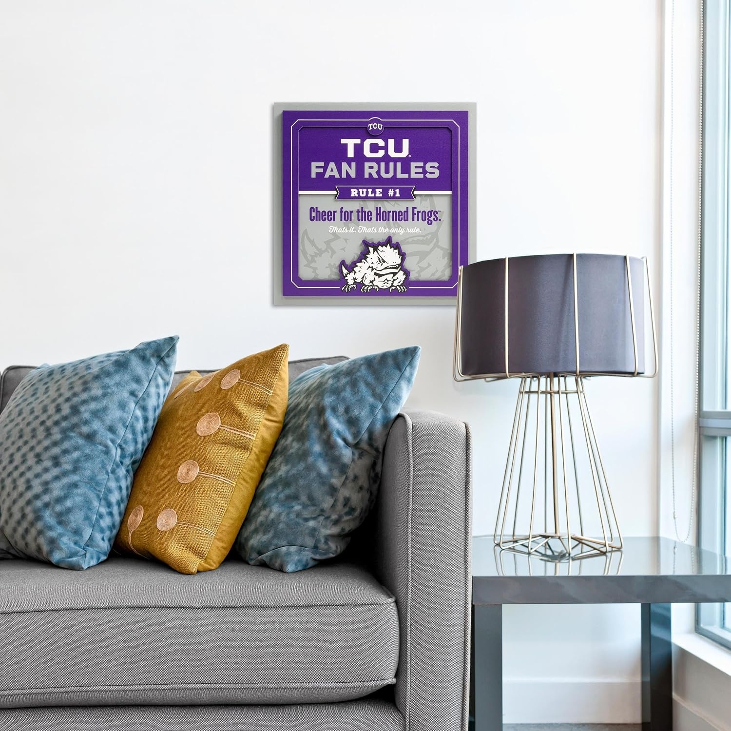 image:imageYouTheFan Officiallylicensed NCAA Tide Fan Rules Wall Art multiple layers humorous team artwork sports fan motto showcases funny rules indoor decorTCU Horned Frogs