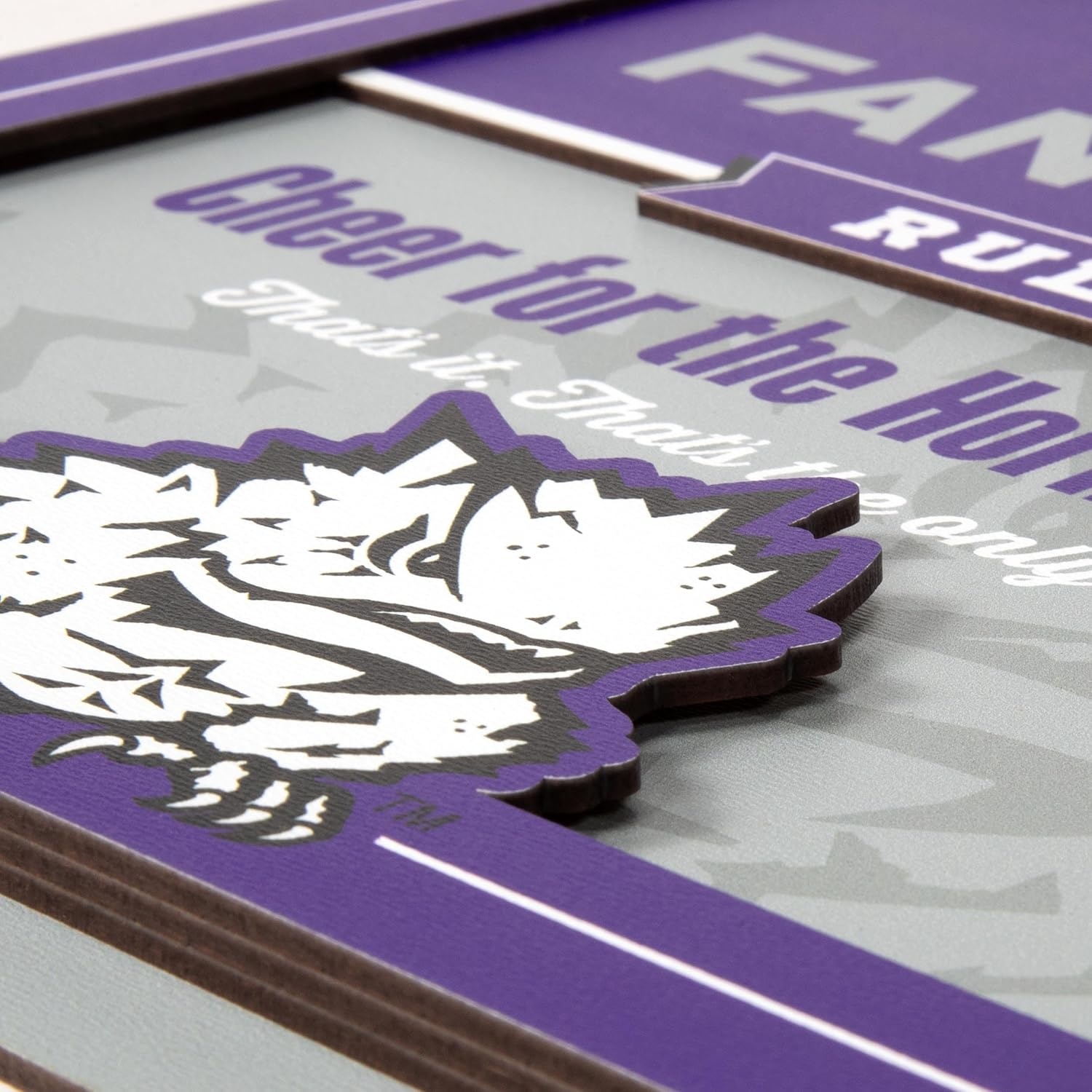 image:imageYouTheFan Officiallylicensed NCAA Tide Fan Rules Wall Art multiple layers humorous team artwork sports fan motto showcases funny rules indoor decorTCU Horned Frogs