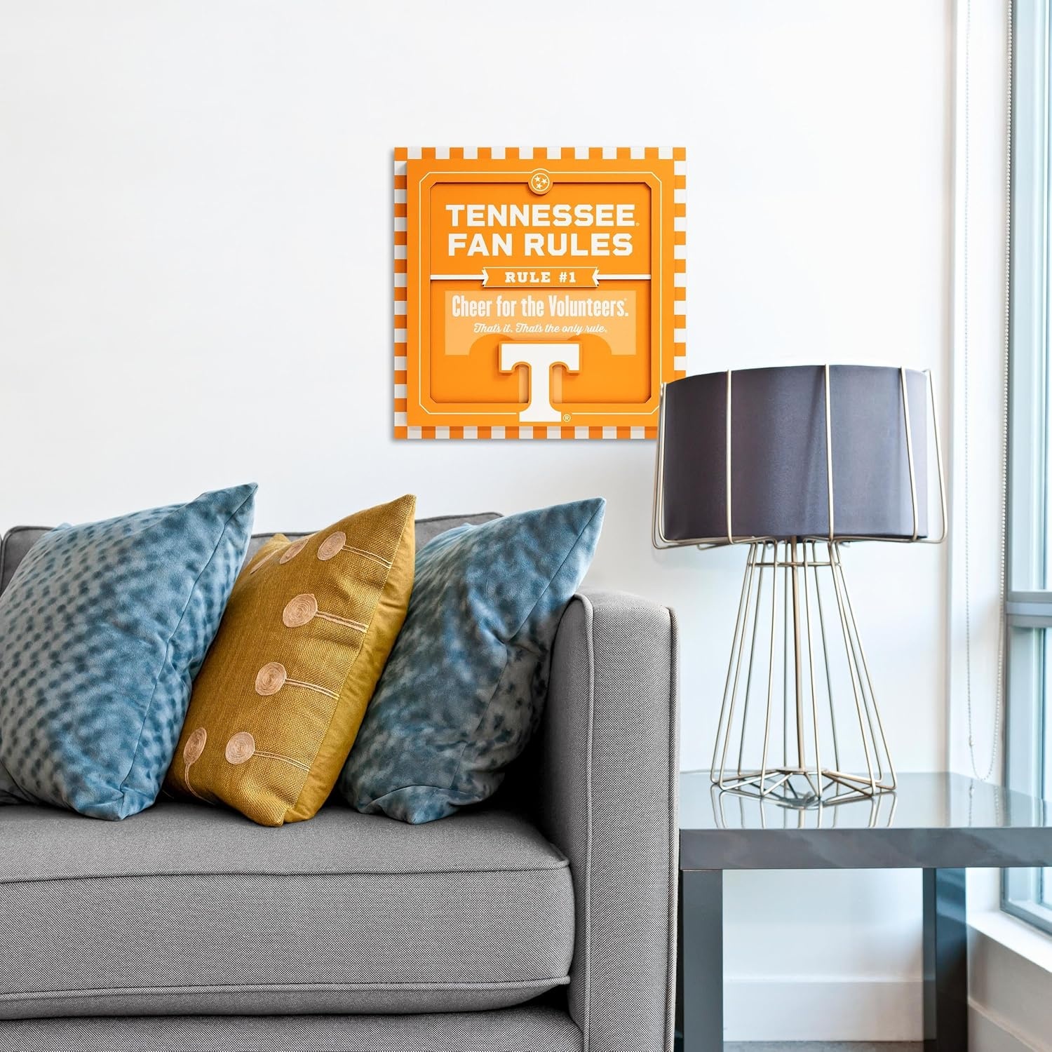 image:imageYouTheFan Officiallylicensed NCAA Tide Fan Rules Wall Art multiple layers humorous team artwork sports fan motto showcases funny rules indoor decorTennessee Volunteers