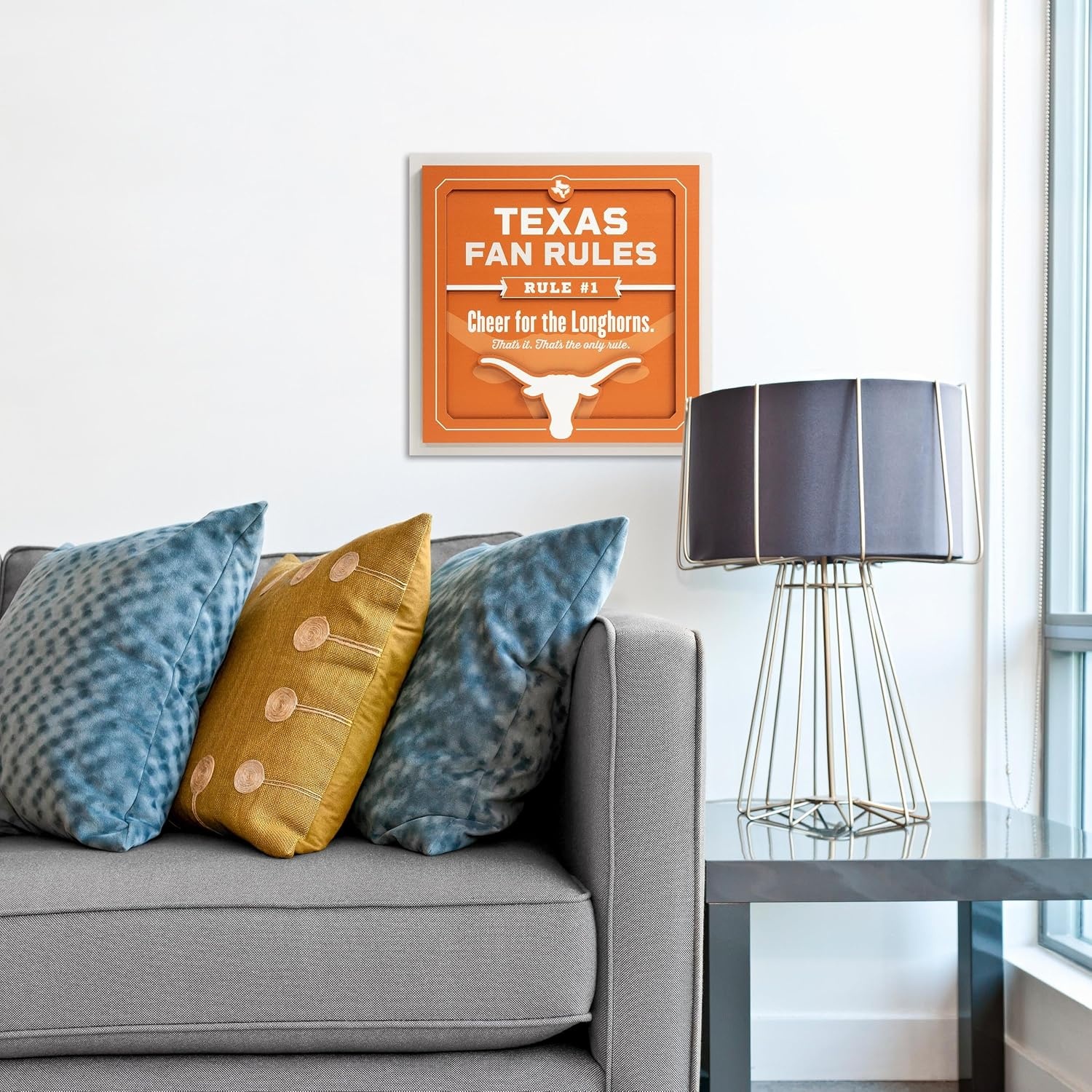 image:imageYouTheFan Officiallylicensed NCAA Tide Fan Rules Wall Art multiple layers humorous team artwork sports fan motto showcases funny rules indoor decorTexas Longhorns