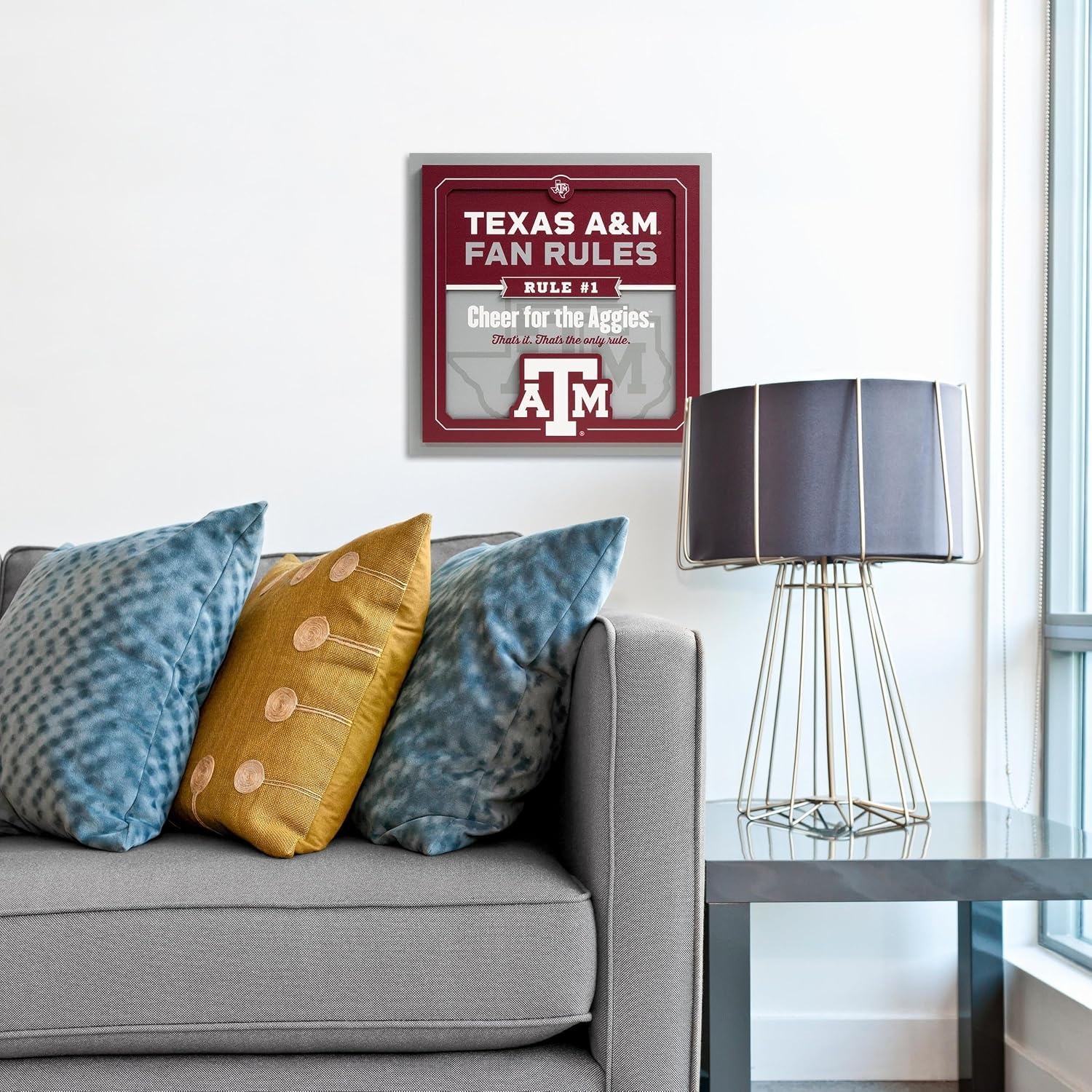 image:imageYouTheFan Officiallylicensed NCAA Tide Fan Rules Wall Art multiple layers humorous team artwork sports fan motto showcases funny rules indoor decorTexas AM Aggies
