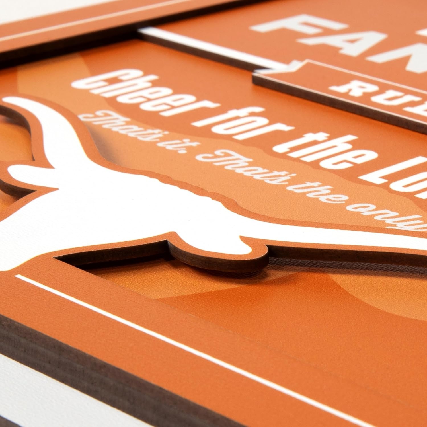 image:imageYouTheFan Officiallylicensed NCAA Tide Fan Rules Wall Art multiple layers humorous team artwork sports fan motto showcases funny rules indoor decorTexas Longhorns