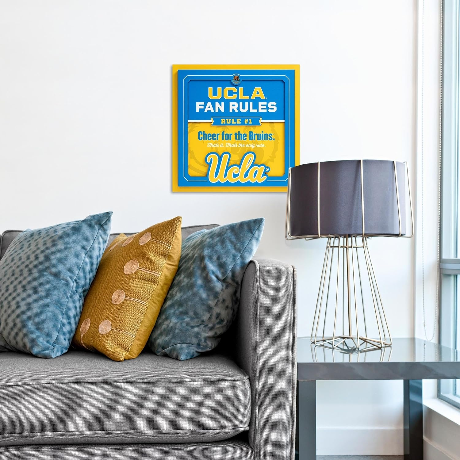 image:imageYouTheFan Officiallylicensed NCAA Tide Fan Rules Wall Art multiple layers humorous team artwork sports fan motto showcases funny rules indoor decorUCLA Bruins