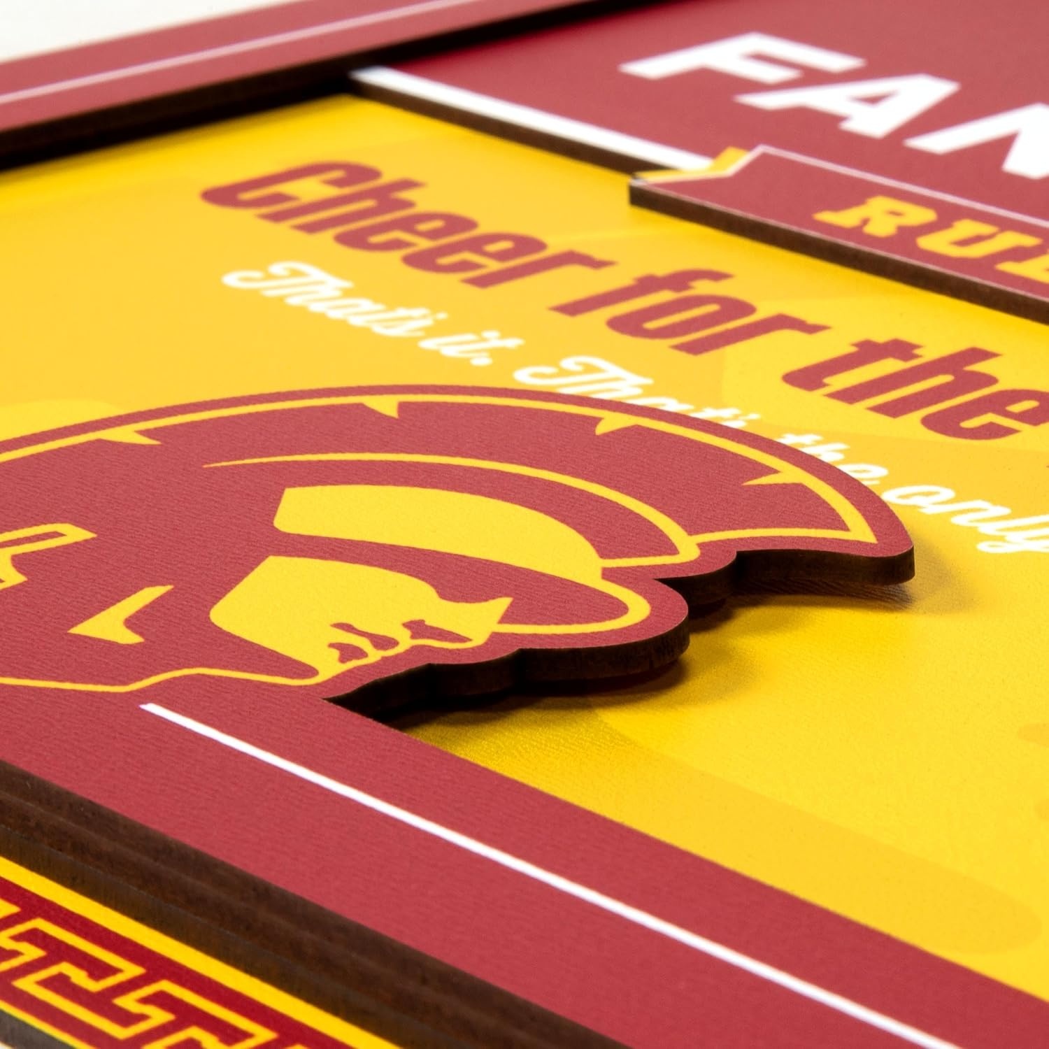 image:imageYouTheFan Officiallylicensed NCAA Tide Fan Rules Wall Art multiple layers humorous team artwork sports fan motto showcases funny rules indoor decorUSC Trojans