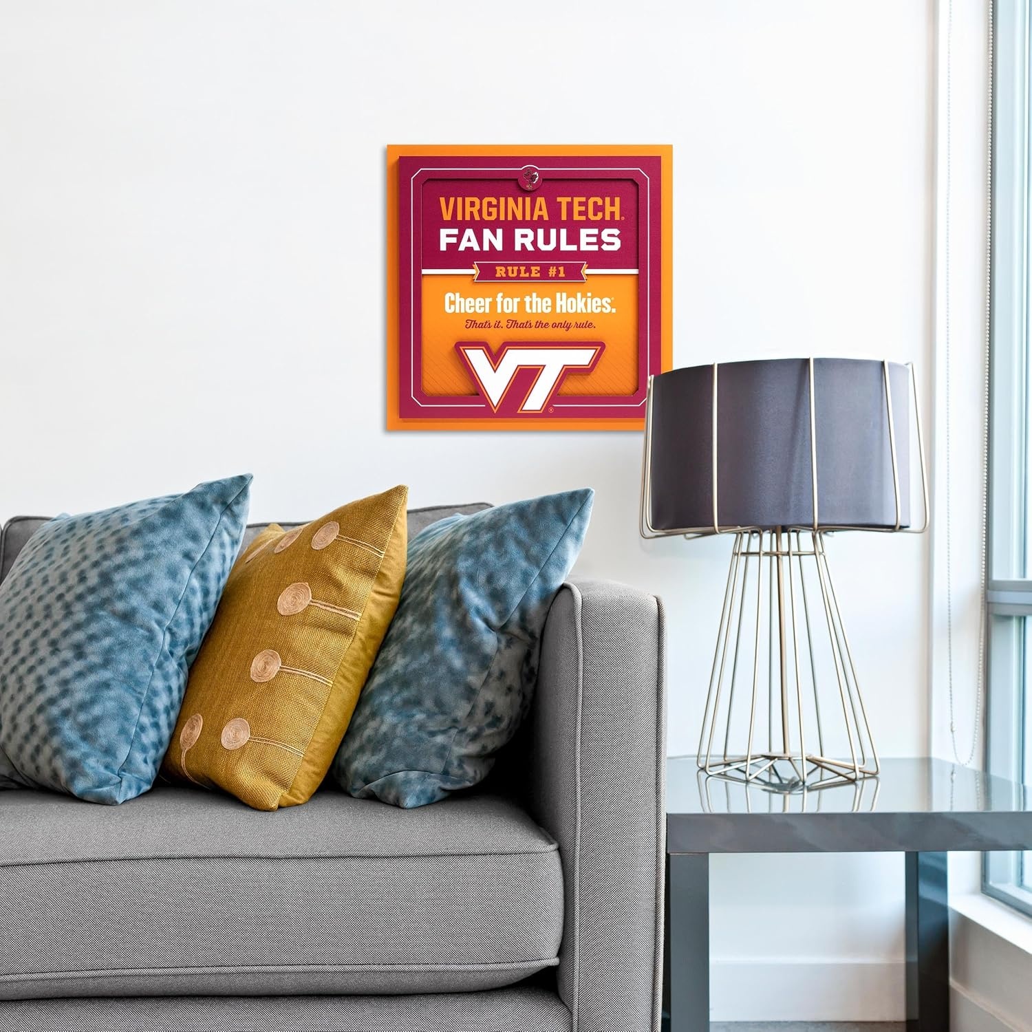 image:imageYouTheFan Officiallylicensed NCAA Tide Fan Rules Wall Art multiple layers humorous team artwork sports fan motto showcases funny rules indoor decorVirginia Tech Hokies
