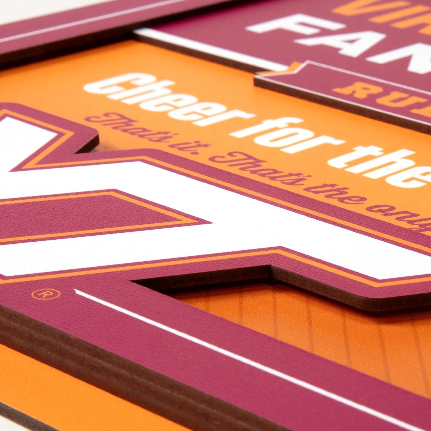 image:imageYouTheFan Officiallylicensed NCAA Tide Fan Rules Wall Art multiple layers humorous team artwork sports fan motto showcases funny rules indoor decorVirginia Tech Hokies