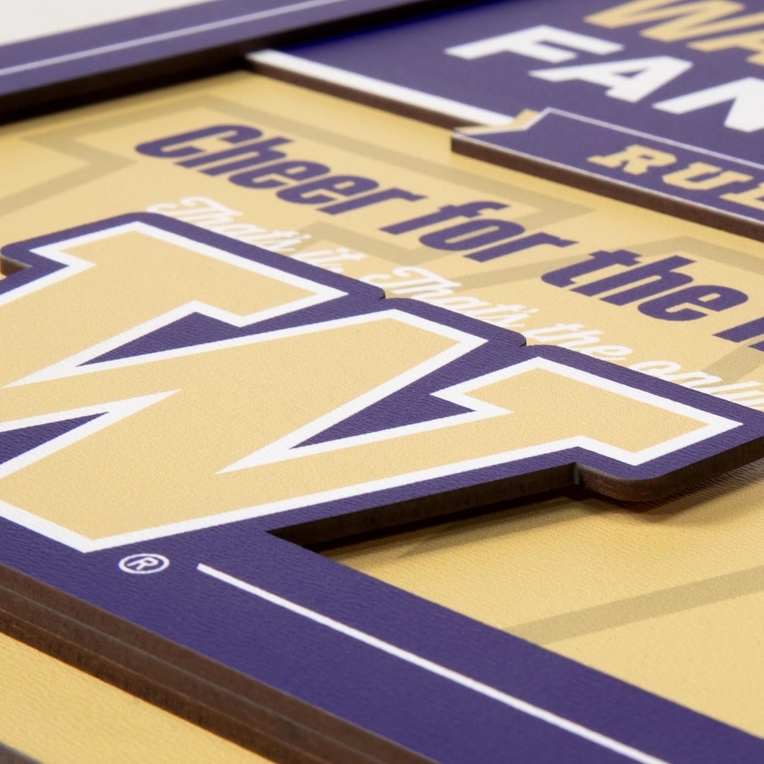 image:imageYouTheFan Officiallylicensed NCAA Tide Fan Rules Wall Art multiple layers humorous team artwork sports fan motto showcases funny rules indoor decorWashington Huskies