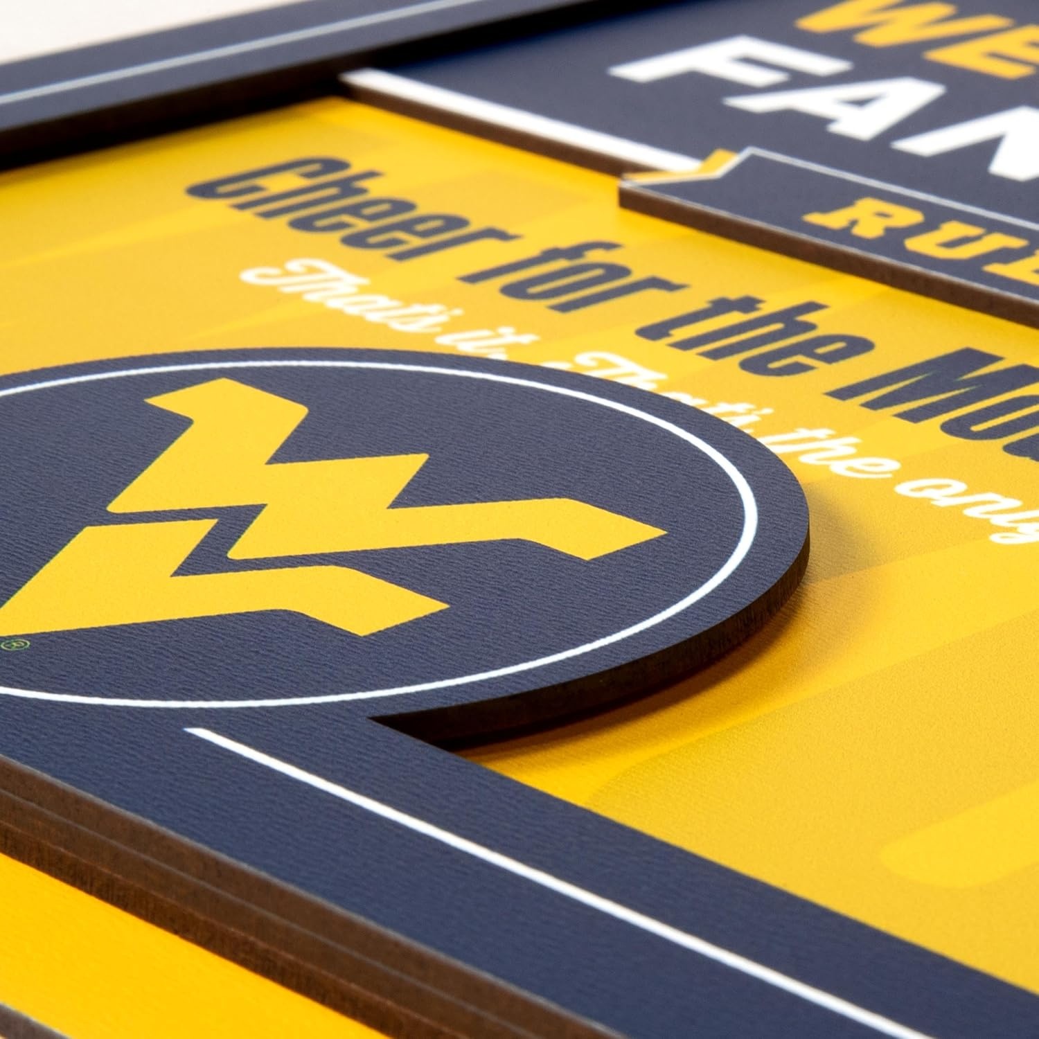 image:imageYouTheFan Officiallylicensed NCAA Tide Fan Rules Wall Art multiple layers humorous team artwork sports fan motto showcases funny rules indoor decorWest Virginia Mountaineers