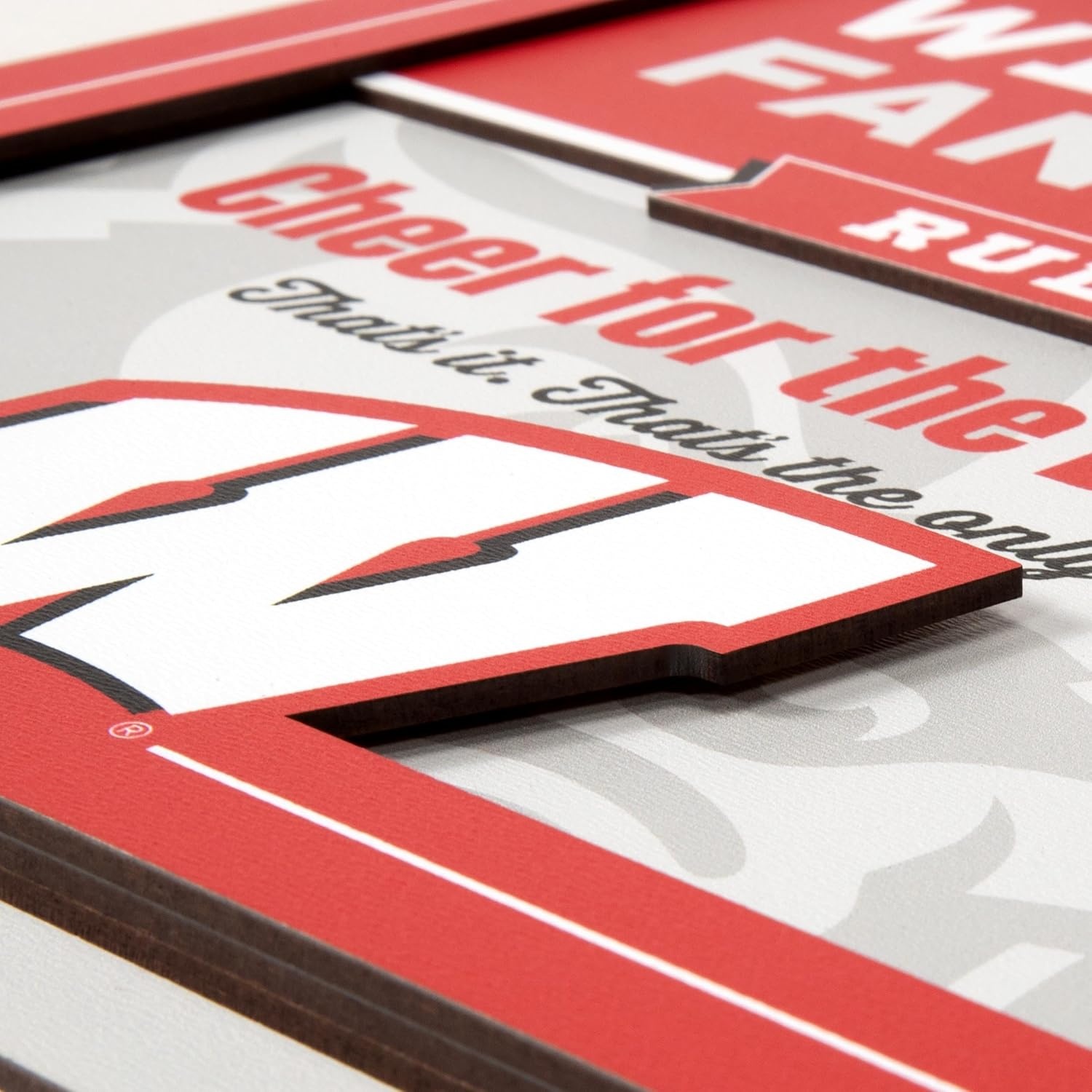 image:imageYouTheFan Officiallylicensed NCAA Tide Fan Rules Wall Art multiple layers humorous team artwork sports fan motto showcases funny rules indoor decorWisconsin Badgers