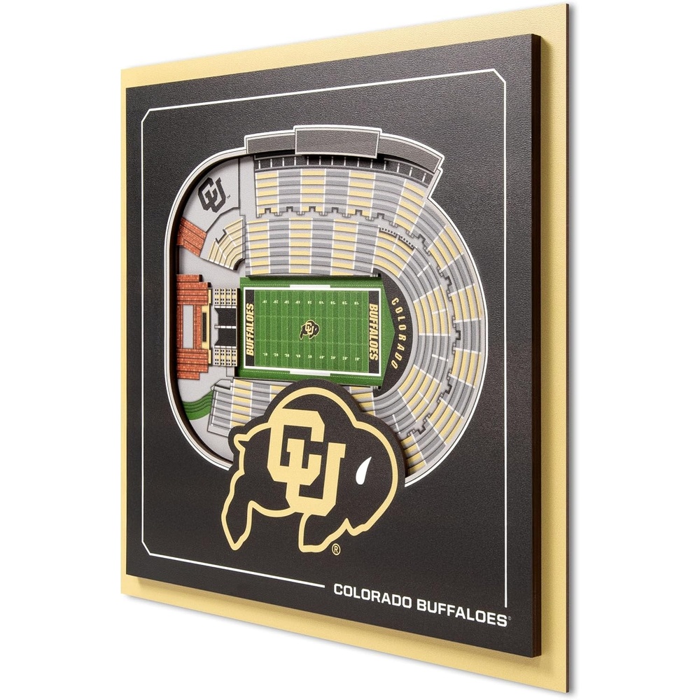 image:imageYouTheFan Officiallylicensed NCAA Stadium Series 3D Wall Art  multilayer team stadium replica detailed sports fan gift indoor decorColorado Buffaloes