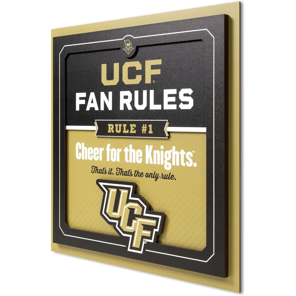 image:imageYouTheFan Officiallylicensed NCAA Tide Fan Rules Wall Art multiple layers humorous team artwork sports fan motto showcases funny rules indoor decorCentral Florida Knights