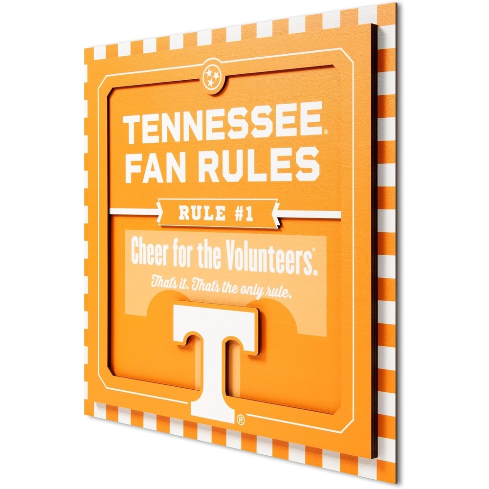 image:imageYouTheFan Officiallylicensed NCAA Tide Fan Rules Wall Art multiple layers humorous team artwork sports fan motto showcases funny rules indoor decorTennessee Volunteers