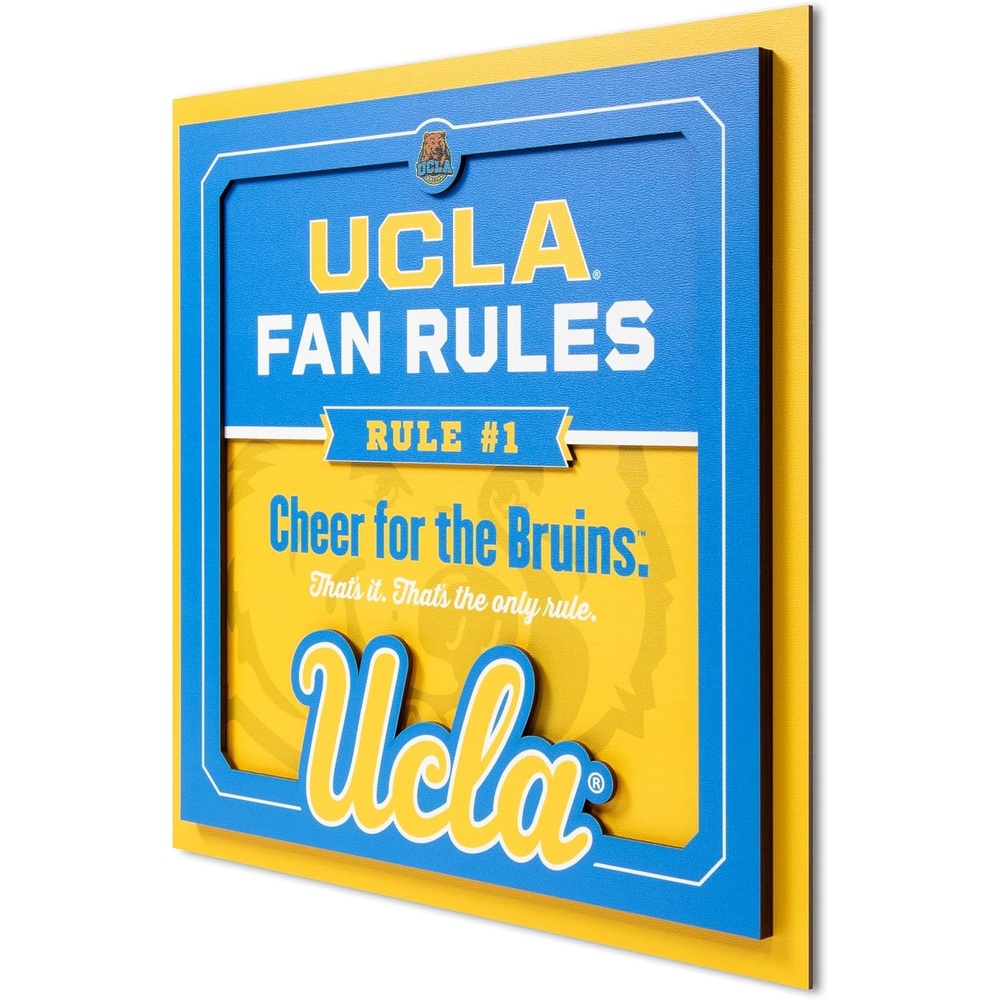 image:imageYouTheFan Officiallylicensed NCAA Tide Fan Rules Wall Art multiple layers humorous team artwork sports fan motto showcases funny rules indoor decorUCLA Bruins