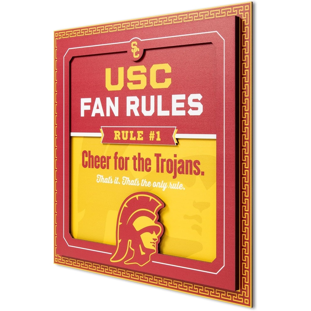 image:imageYouTheFan Officiallylicensed NCAA Tide Fan Rules Wall Art multiple layers humorous team artwork sports fan motto showcases funny rules indoor decorUSC Trojans