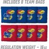 image:imageYouTheFan NCAA 2 x 3 Portable Cornhole Game with Logo BagsKansas Jayhawks