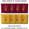 image:imageYouTheFan NCAA 2 x 4 Slogan Series Professional Wood Cornhole Game with Logo BagsArizona State Sun Devils