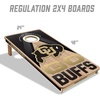 image:imageYouTheFan NCAA 2 x 4 Slogan Series Professional Wood Cornhole Game with Logo BagsColorado Buffaloes