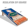 image:imageYouTheFan NCAA 2 x 4 Slogan Series Professional Wood Cornhole Game with Logo BagsFlorida Gators