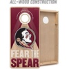 image:imageYouTheFan NCAA 2 x 4 Slogan Series Professional Wood Cornhole Game with Logo BagsFlorida State Seminoles