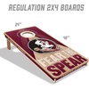 image:imageYouTheFan NCAA 2 x 4 Slogan Series Professional Wood Cornhole Game with Logo BagsFlorida State Seminoles
