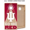 image:imageYouTheFan NCAA 2 x 4 Slogan Series Professional Wood Cornhole Game with Logo BagsIndiana Hoosiers