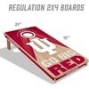 image:imageYouTheFan NCAA 2 x 4 Slogan Series Professional Wood Cornhole Game with Logo BagsIndiana Hoosiers