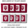 image:imageYouTheFan NCAA 2 x 4 Slogan Series Professional Wood Cornhole Game with Logo BagsIndiana Hoosiers