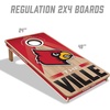 image:imageYouTheFan NCAA 2 x 4 Slogan Series Professional Wood Cornhole Game with Logo BagsLouisville Cardinals