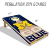 image:imageYouTheFan NCAA 2 x 4 Slogan Series Professional Wood Cornhole Game with Logo BagsMichigan Wolverines
