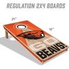 image:imageYouTheFan NCAA 2 x 4 Slogan Series Professional Wood Cornhole Game with Logo BagsOregon State Beavers