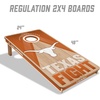 image:imageYouTheFan NCAA 2 x 4 Slogan Series Professional Wood Cornhole Game with Logo BagsTexas Longhorns