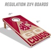 image:imageYouTheFan NCAA 2 x 4 Slogan Series Professional Wood Cornhole Game with Logo BagsWashington State Cougars