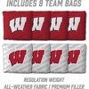 image:imageYouTheFan NCAA 2 x 4 Slogan Series Professional Wood Cornhole Game with Logo BagsWisconsin Badgers