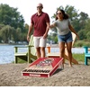 image:imageYouTheFan NCAA 2 x 4 Slogan Series Professional Wood Cornhole Game with Logo BagsWisconsin Badgers